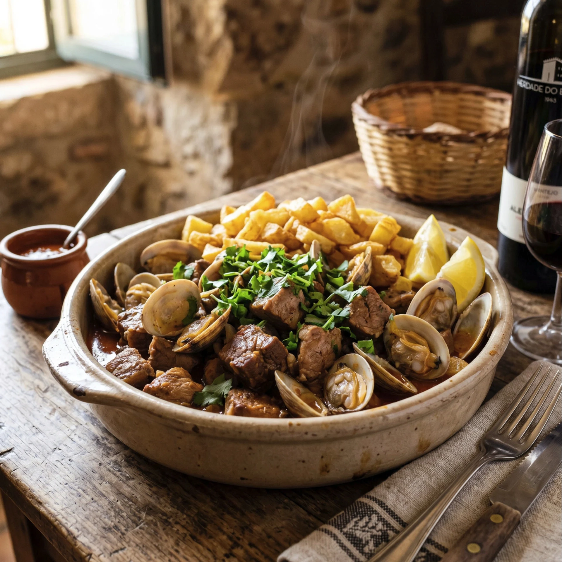 Carne Porco a Alentejana